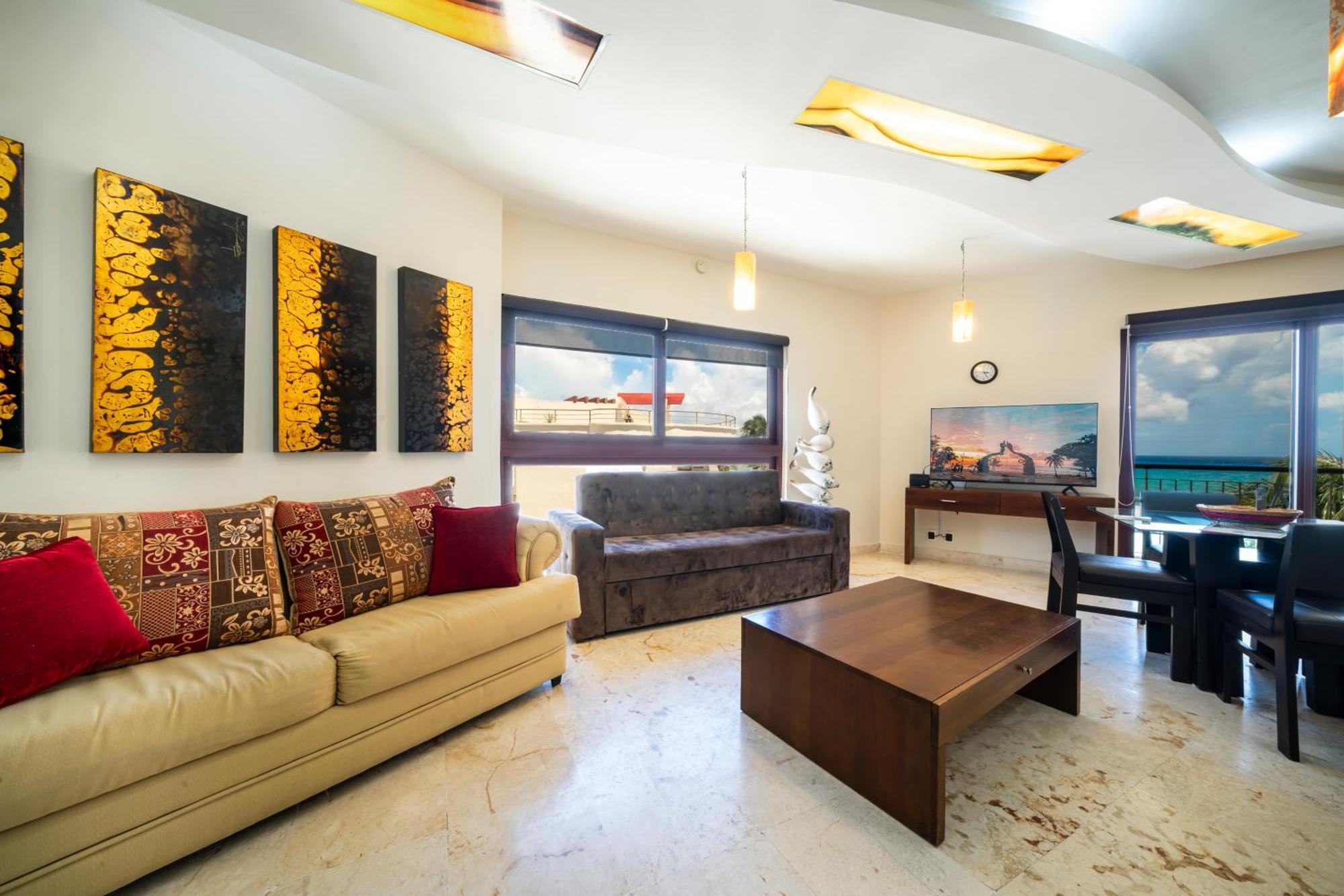 Beachfront 1 Bedroom Condo - El Faro, Surf 407 普拉亚卡门 外观 照片